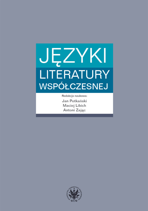 Okładka książki o tytule Języki literatury współczesnej