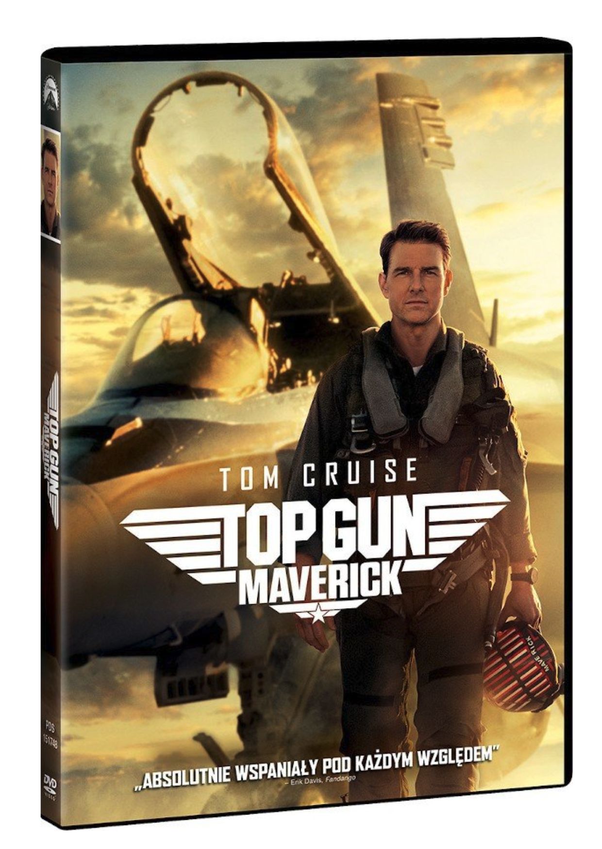 Okładka filmu na płycie DVD o tytule Top Gun Maverick
