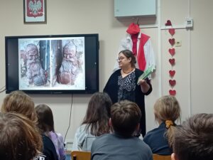 Spotkanie autorskie zorganizowane przez BP w Radomiu Filia w Zwoleniu dla uczniów PSP Czarnolas z panią Martą Trojanowską