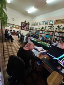 Spotkanie autorskie z Ireną Błażewską w bibliotece Publicznej Szkoły Podstawowej im. Władysława Jagiełły w Zwoleniu