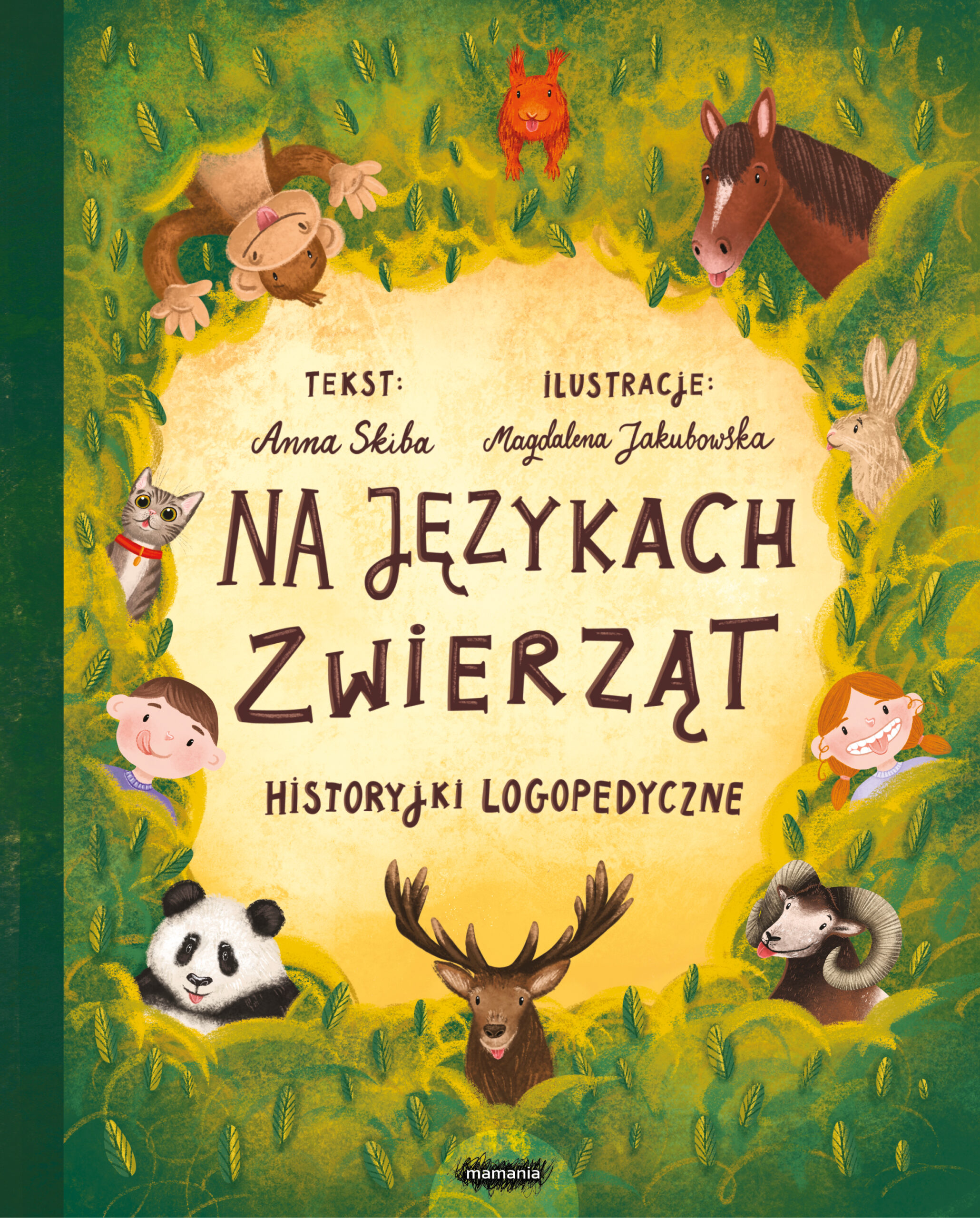 Okładka książki o tytule Na językach zwierząt : historyjki logopedyczne