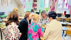 Spotkanie nauczycieli bibliotekarzy w ramach SWiS w bibliotece szkolnej Zespołu Szkół Rolniczo-Technicznych w Zwoleniu