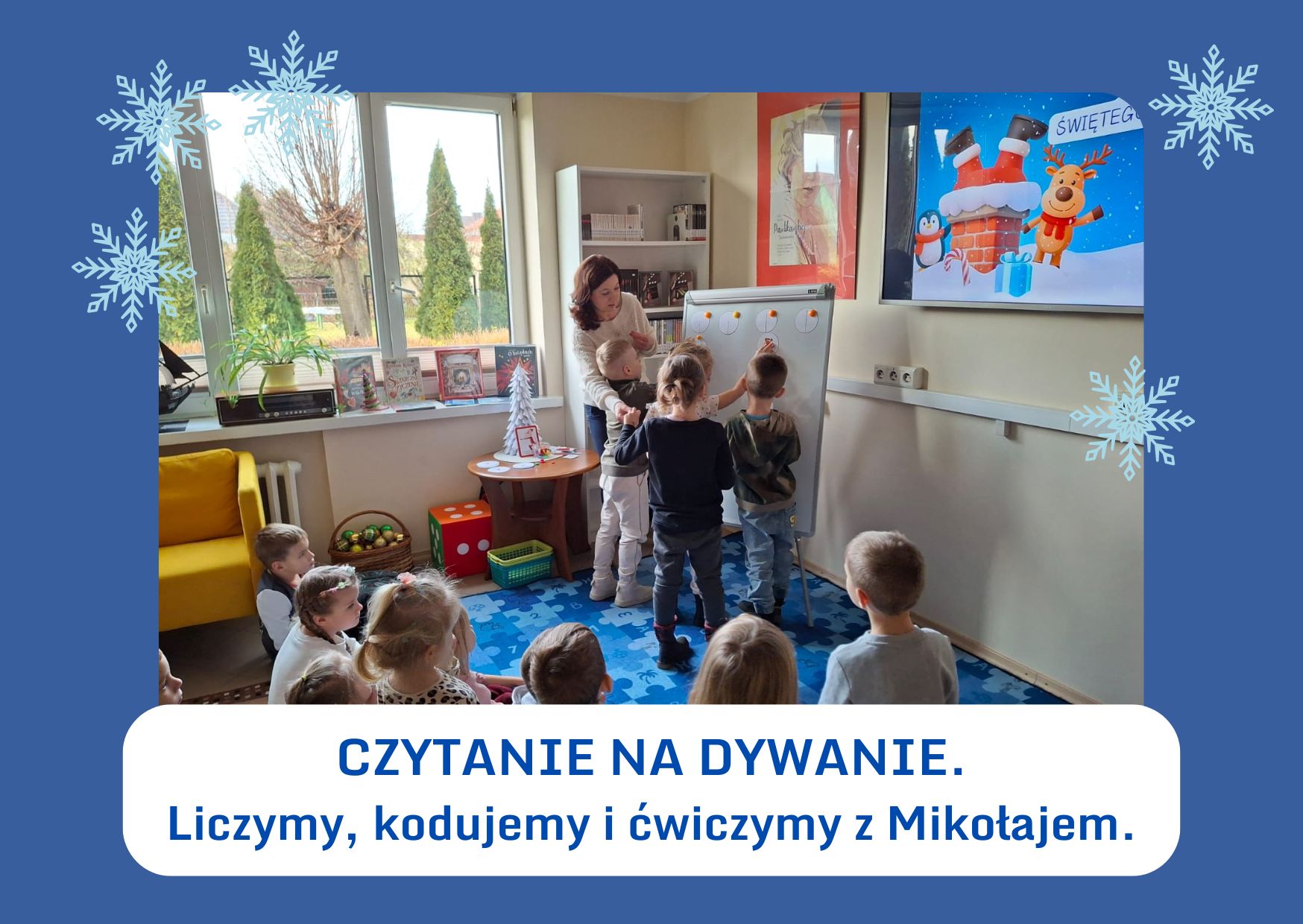 Czytanie na Dywanie. Liczymy, kodujemy i ćwiczymy z Mikołajem
