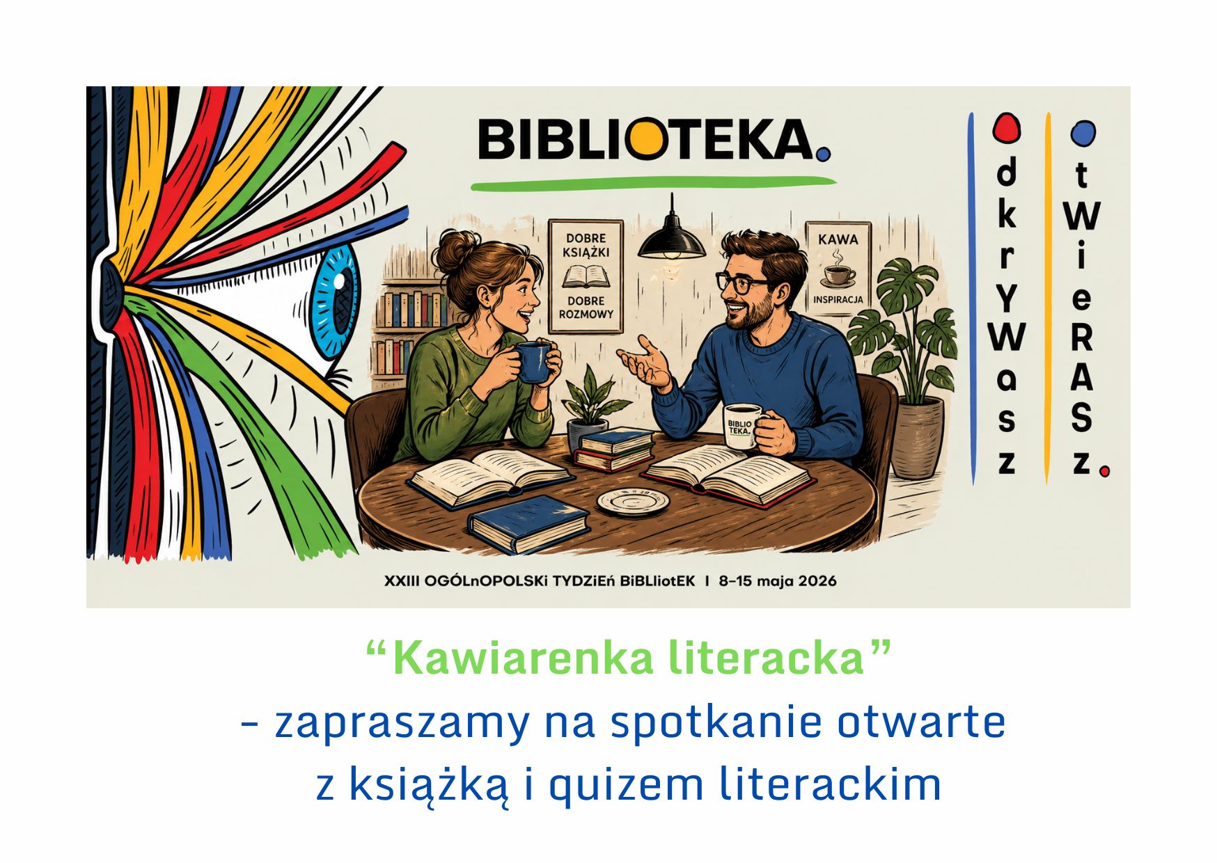 “Kawiarenka literacka” - spotkanie otwarte dla miłośników literatury