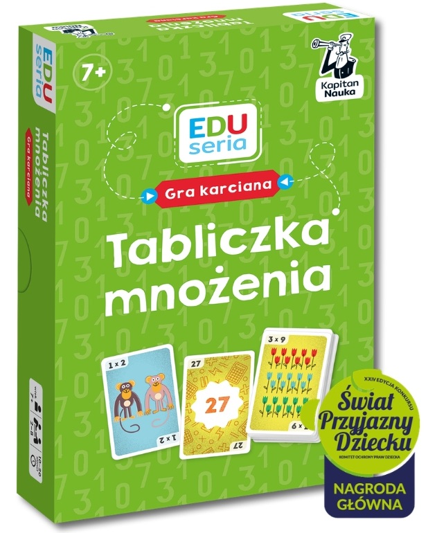 Ilustracja przedstawiającą grę karcianą Tabliczka mnożenia