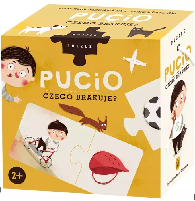 Zdjęcie pudełka Pucio. Puzzle: Czego brakuje?