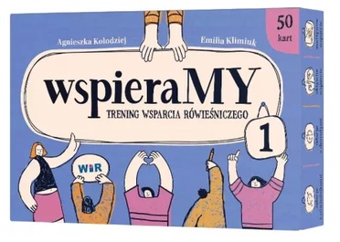 Ilustracja przedstawiająca pudełko gry edukacyjnej pod tytułem WspieraMY : trening wsparcia rówieśniczego. 1